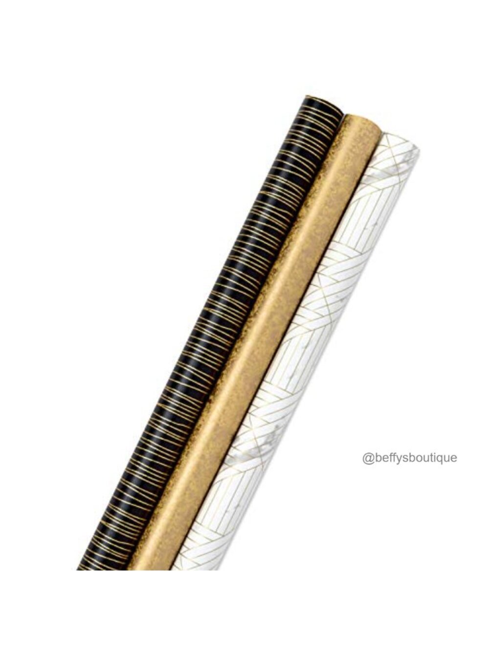 Premium Wrapping Paper Roll Bundle 3 Rolls 85 sq ft Cut Lines